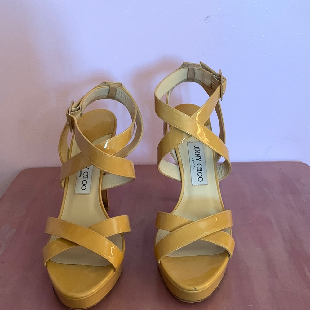 Jimmy Choo patent leather sandals: size 9